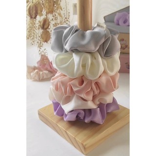 Set 5 cột tóc vải Rosé Scrunchies xinh xắn màu pastel phong cách Hàn Quốc