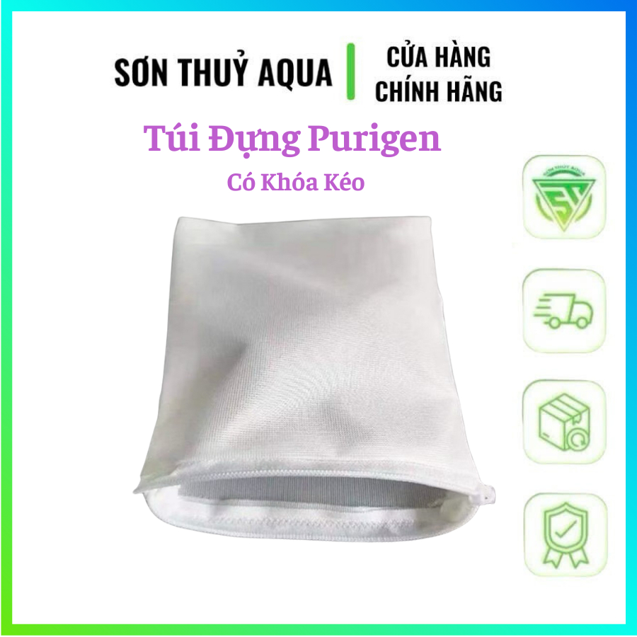Túi Đựng Purigen Có Khóa Kéo - Túi Lưới Nano Đựng Vật Liệu Lọc Bể Cá