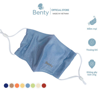 Khẩu trang trẻ em BENTY 2 lớp an toàn mềm mịn, khẩu trang vải cao cấp cho bé dưới 2 tuổi