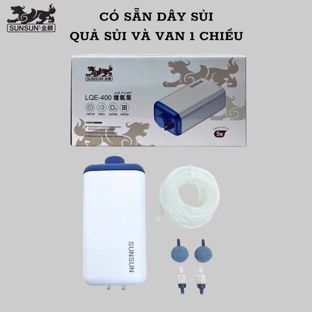 Máy Sủi Oxy siêu êm SUNSUN LQE 50/100/200/400 - Chỉnh Lưu Lượng Khí