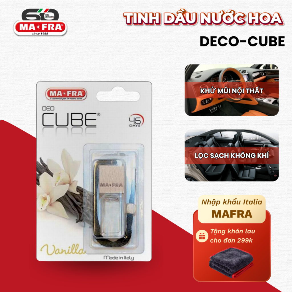 Tinh dầu nước hoa treo xe ô tô CUBE - Khử mùi hiệu quả nội thất xe, giúp xe thông thoáng