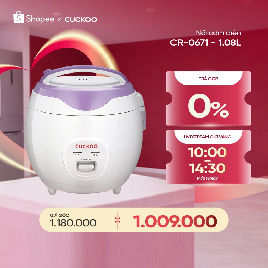Nồi cơm điện Cuckoo 1,08 lít CR-0671 - Hàng chính hãng