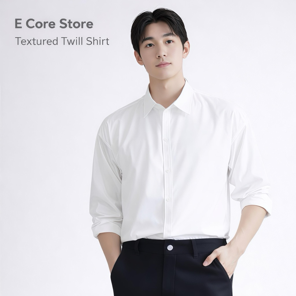 (Có Bigsize)  Áo Sơ Mi Dài Tay Nam Chéo Thái E Core Store  Thấm Hút Tốt Mềm Form Oversize Nam Nữ Uni