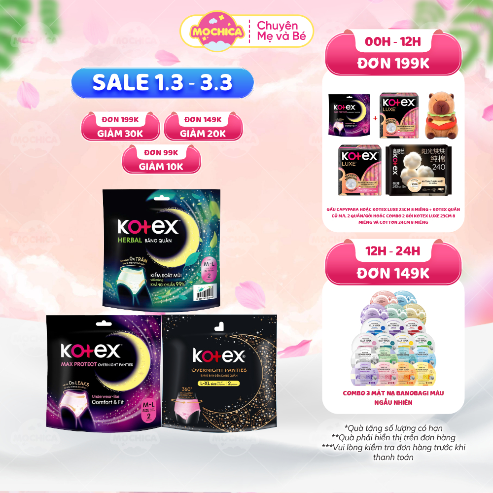 Băng vệ sinh Kotex ban đêm dạng quần - Mochishop _Mochica