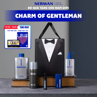 Bộ quà tặng cho nam Charm Of Gentleman - Sữa tắm gội 3in1 350ml & DDVS nam 100ml & Xịt khử mùi