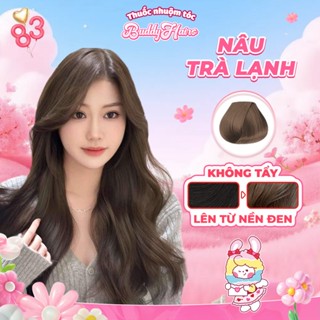 Thuốc nhuộm tóc Nâu Trà Lạnh không cần dùng Thuốc tẩy tóc Buddyhairs, Buddy.hairs, Buddyhair