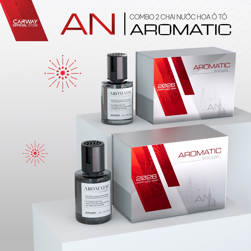 Combo 2 Chai Nước Hoa Ô Tô Cao Cấp AROMATIC Gocado