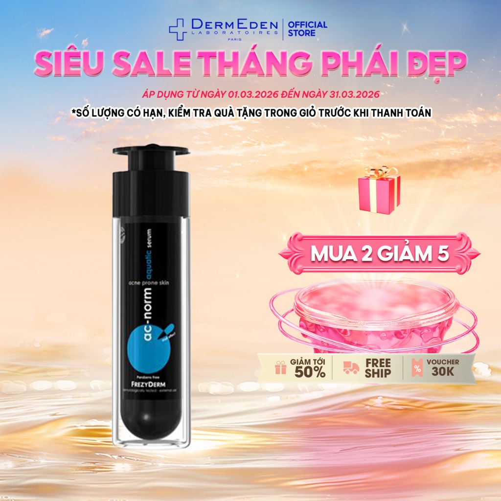 Serum cấp nước, giảm thâm mụn cho da dầu mụn Frezyderm Ac-Norm Aquatic Serum 50ml