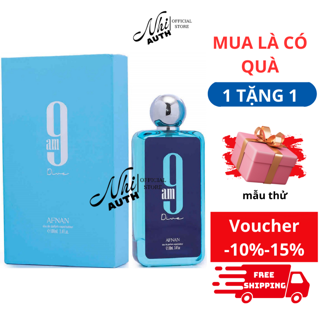 Nước hoa Unisex Afnan 9AM DIVE EDP 100ml chính hãng (nguyên seal)