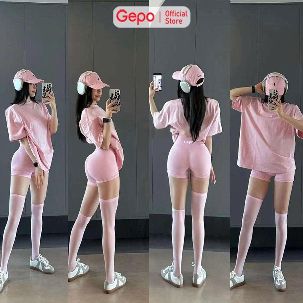 GEPO Quần Short Đùi Tập Gym Cạp Cao Lưng V Có Chun Bản Nâng Cấp 10%Elsaten GP129