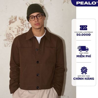 Áo khoác Kaki PEALO ss25 form boxy crop chất liệu kaki cao cấp - Pulse Jacket SPT4