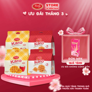 [VỊ MỚI] Combo 4 bịch bánh Karo chà bông sợi gà, Karo chà bông hoàng kim, HSD 45 ngày