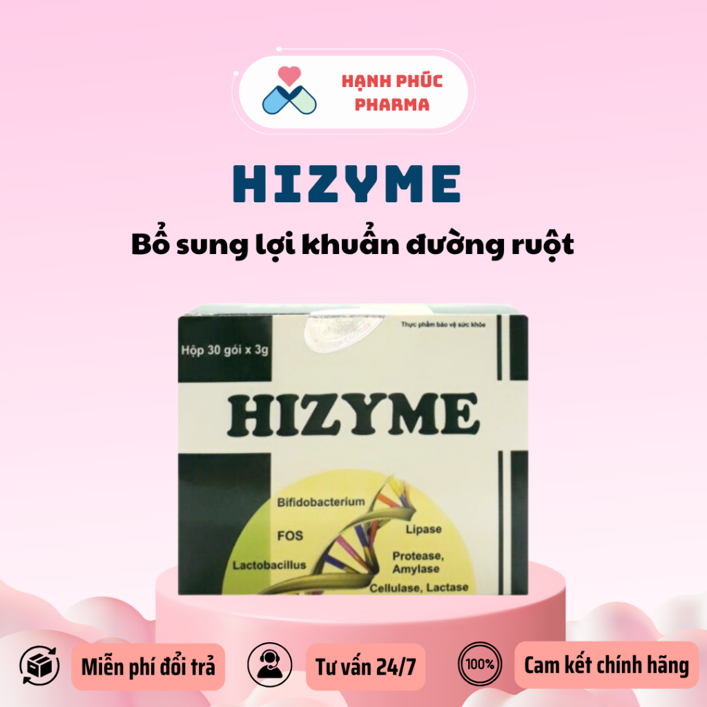 Men HIZYME - Men Vi Sinh Cho Bé, Tiêu Hóa Tốt, Ăn Ngon Miệng, Tăng Cường Hấp Thu Dưỡng Chất (Hộp 30 