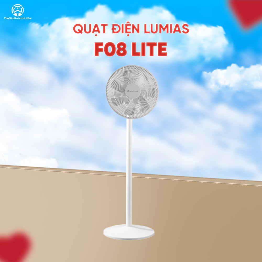 Quạt cây Lumias F08 lite - 40W, 4 cấp độ - Remote điều khiển từ xa - Bảo hành 12 tháng