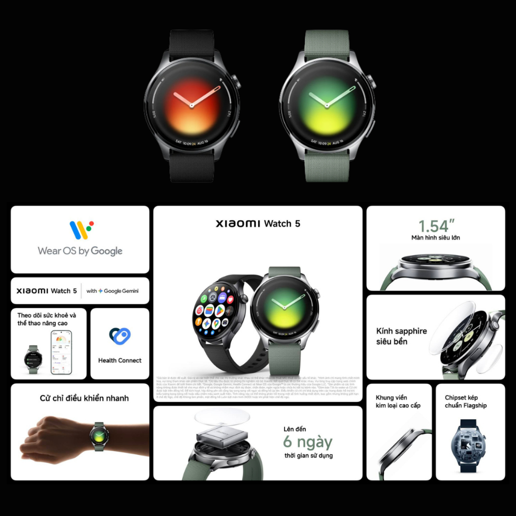 Đồng Hồ Thông Minh Xiaomi Watch 5 bản Quốc Tế - Hàng Chính Hãng Bảo Hành 12 Tháng | BigBuy360 - bigbuy360.vn