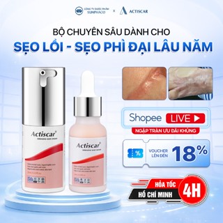 Combo Kem Serum Sẹo Lồi ACTISCAR Làm Phẳng Và Làm Mờ Sẹo Lồi, Sẹo Phì Đại Lâu Năm
