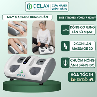 Máy Massage Chân DELAX 4D Rung Bấm Huyệt Chườm Nóng Hồng Ngoại, Massage Bàn Chân Bắp Chân Giảm Đau Nhức MSC06