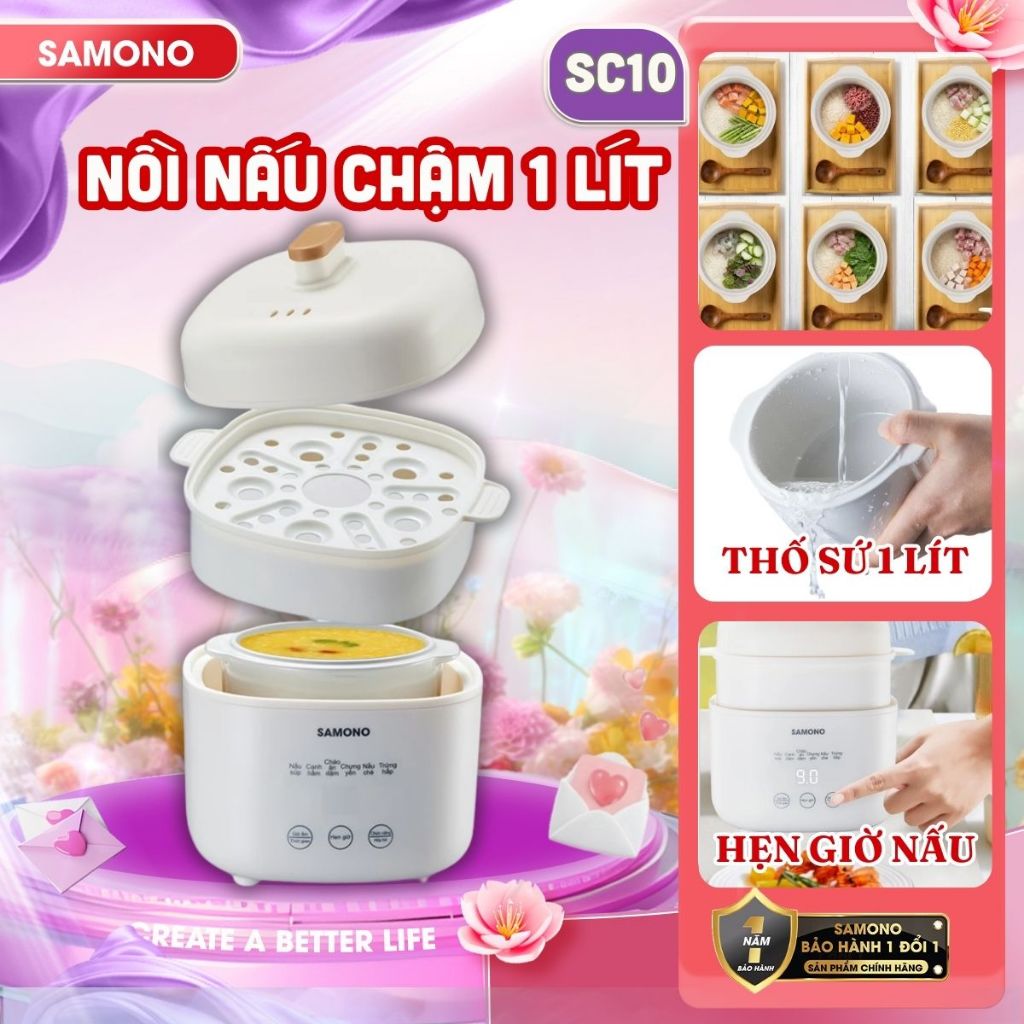 Nồi Nấu Chậm SAMONO SW-SC10 1L