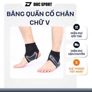 Băng Quấn Cổ Chân Chữ V Thể Thao – Cố Định Cổ Chân, Giảm Đau, Hạn Chế Lật Cổ Chân Khi Vận Động