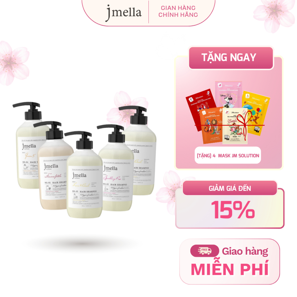 Dầu Gội Giúp Tóc Chắc Khỏe Jmella in France Hair Shampoo 500ml