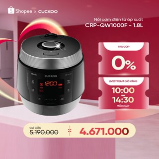 Nồi cơm điện tử áp suất Cuckoo 1.8L CRP-QW1000F (tiếng Anh) - Lòng nồi phủ men Xwall độc quyền - Sản xuất tại Hàn Quốc
