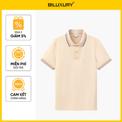 [T8_SALE 249K_HT] Áo Polo Nam Màu Be 9APCT050BEI Biluxury Thiết Kế Basic Thoáng Mát Bền Màu