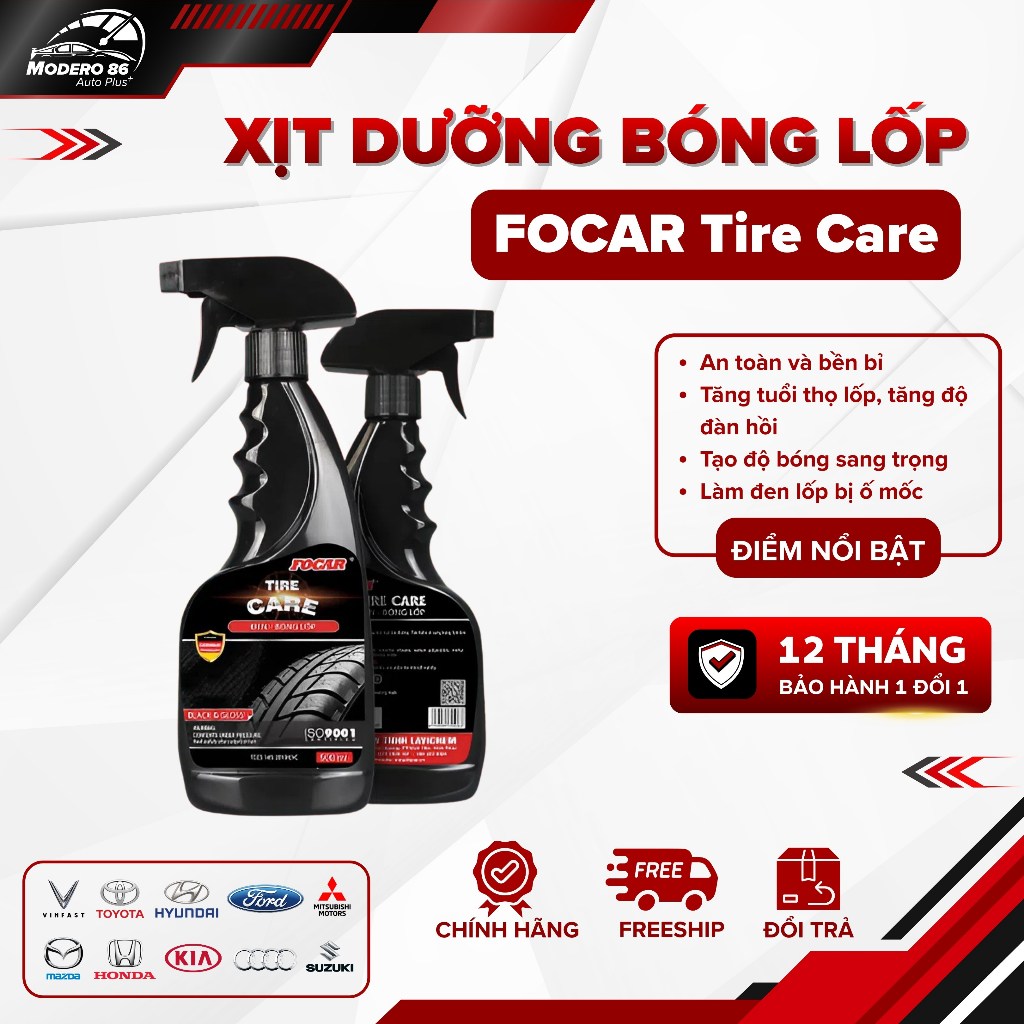 Xịt Dưỡng Lốp Xe Dưỡng Lốp Sáng Bóng Như Mới FOCAR Tire Care