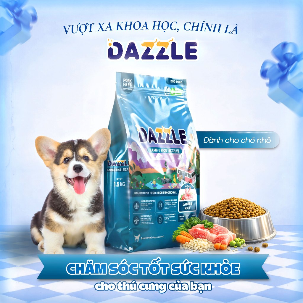 Hạt Cho Chó Dazzle Vị Cừu & Gạo Thức Ăn Cho Chó Nhỏ Dazzle Pet food