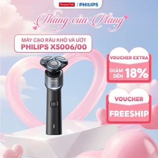 Máy Cạo Râu Khô Và Ướt Philips X5006/00, An Toàn Cho Da, Gọn Nhẹ, Tiện Lợi | Hàng Chính Hãng
