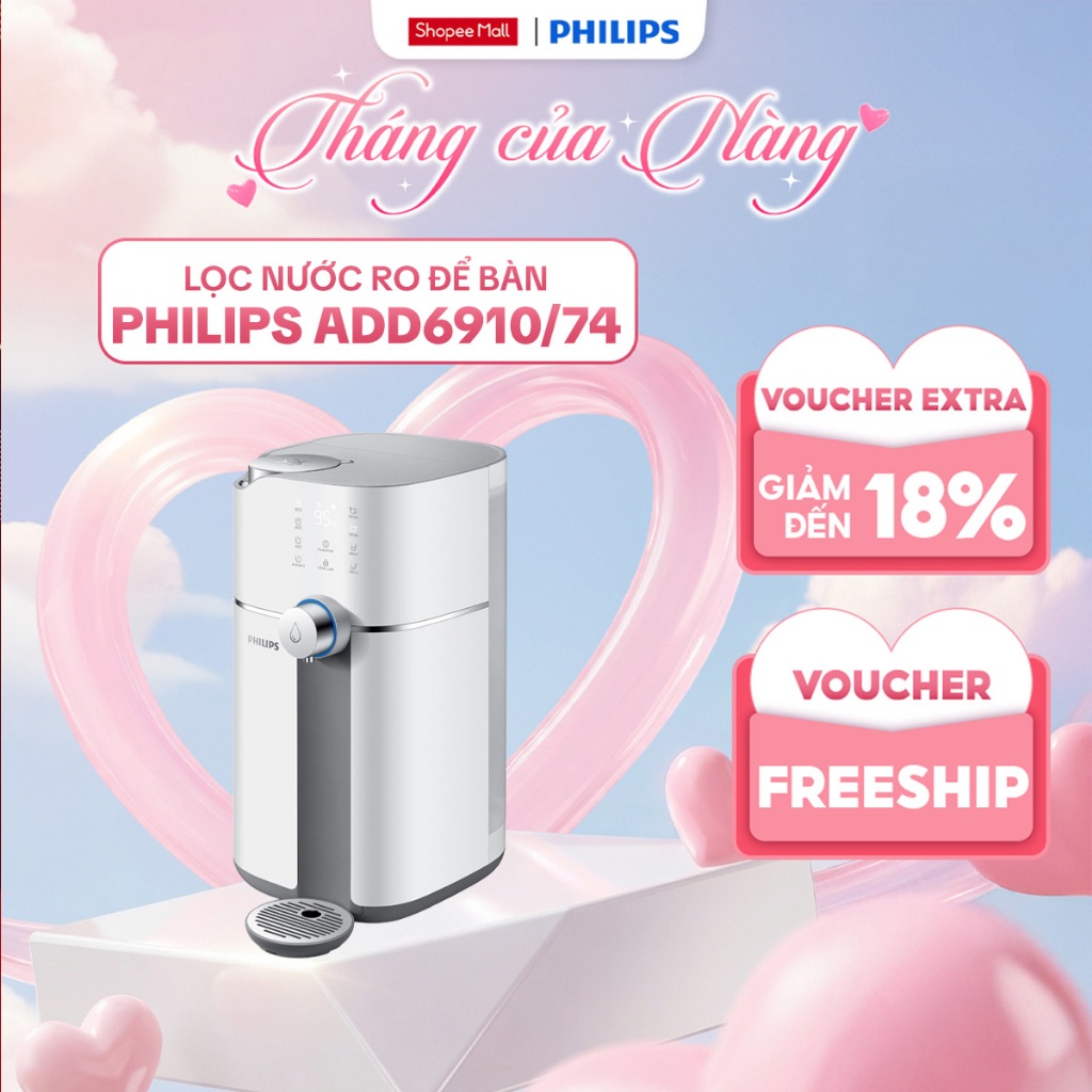 Máy lọc nước RO để bàn Philips ADD6910 - Hàng Chính Hãng - Bảo Hành 24 Tháng