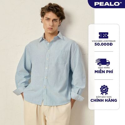 Áo sơ mi kẻ to Oxford PEALO form Relax Cotton cao cấp SPT2