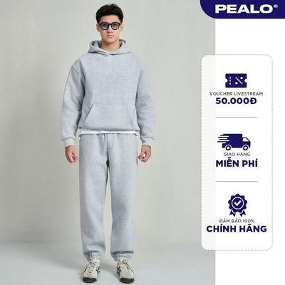 Áo Hoodie PEALO Nam Nữ Form Boxy Rộng Chất Nỉ Bông Cao Cấp SPT4
