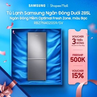 Tủ Lạnh Samsung Ngăn Đông Dưới 285L RB27N4020S9/SV - Ngăn Đông Mềm Optimal Fresh Zone, màu Bạc