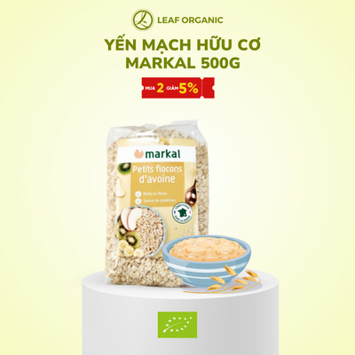 Yến mạch cán mỏng hữu cơ Markal 500g Pháp