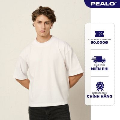 Áo Thun Boxy nam nữ PEALO SS25 Chất Cotton đã xử bề mặt và co rút 260gms SPT2