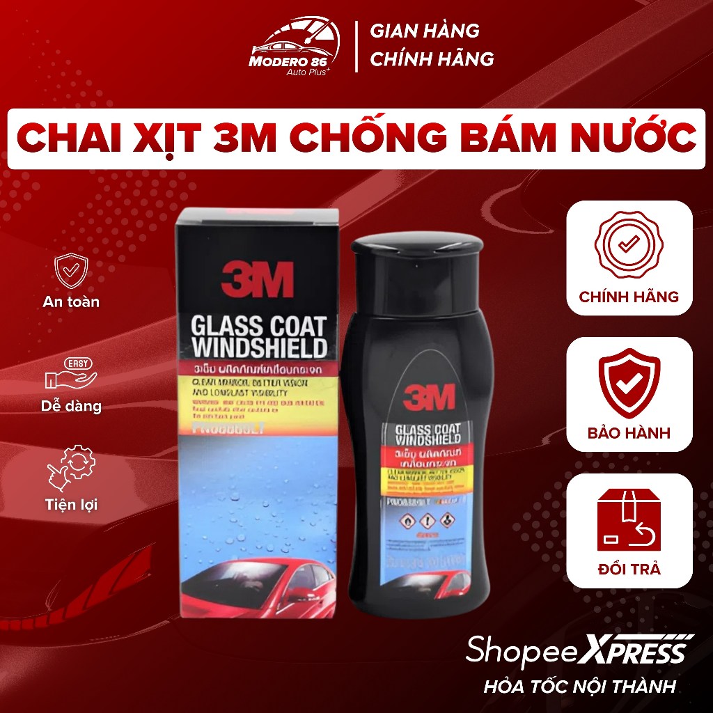 Chai Xịt 3M Chai Chống Bám Nước Kính Xe Phủ Kính Nano Mùa Mưa 200ML