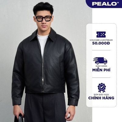 Áo khoác da microfiber PEALO form boxy thời trang cao cấp SPT4