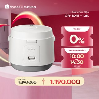 Nồi cơm điện Cuckoo 1.8L CR-1095 màu trắng- Công nghệ nhiệt 3D - bản quốc tế tiếng Anh - Hàng chính hãng Cuckoo Việt Nam