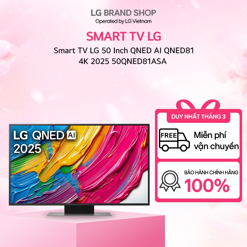[Chỉ giao Miền Bắc] 50QNED81ASA - Smart TV LG 50 Inch QNED AI QNED81 4K 2025