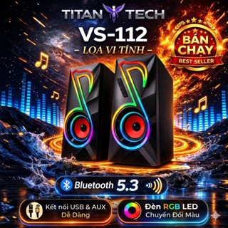 Loa Vi Tính Việt Star Quốc Tế VS-112, USB hiệu ứng LED RGB công suất lớn, bảo hành 12 tháng.