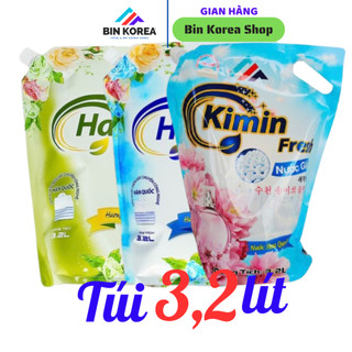 Nước Giặt Hayan Kimin Dạng Túi 3 Lít 2 Sạch Sợi Vải Lưu Hương
