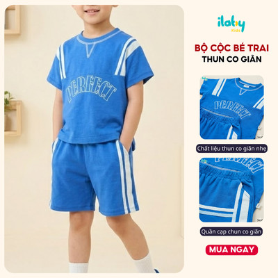 Bộ quần áo bé trai ILABY chất liệu thun cao cấp phong cách hiphop cá tính size đại từ 9-35kg [3406]