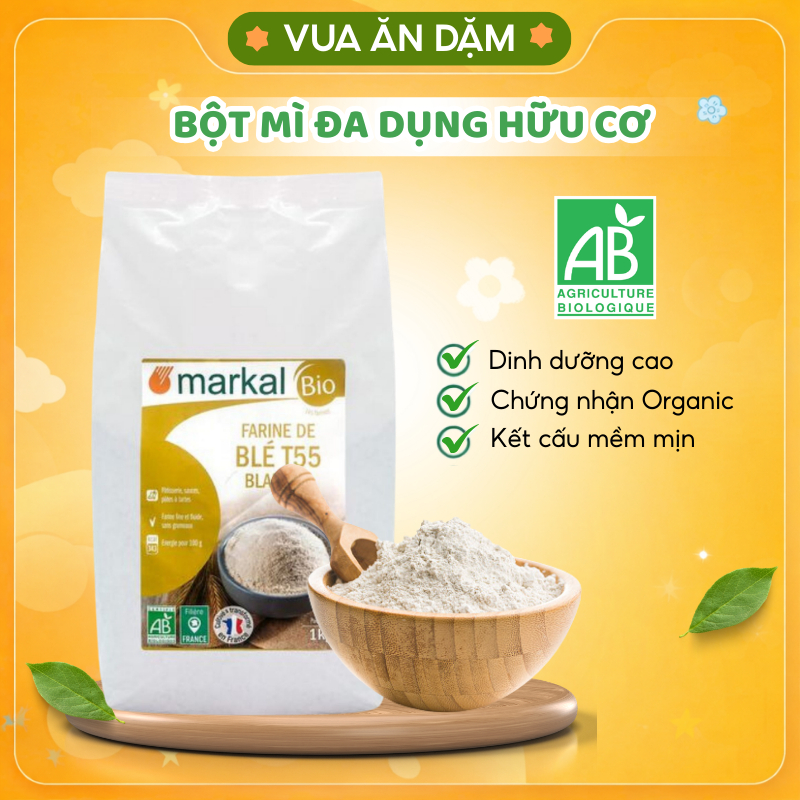 Bột mì đa dụng hữu cơ Farina / đa dụng hữu cơ Markal cho bé ăn dặm