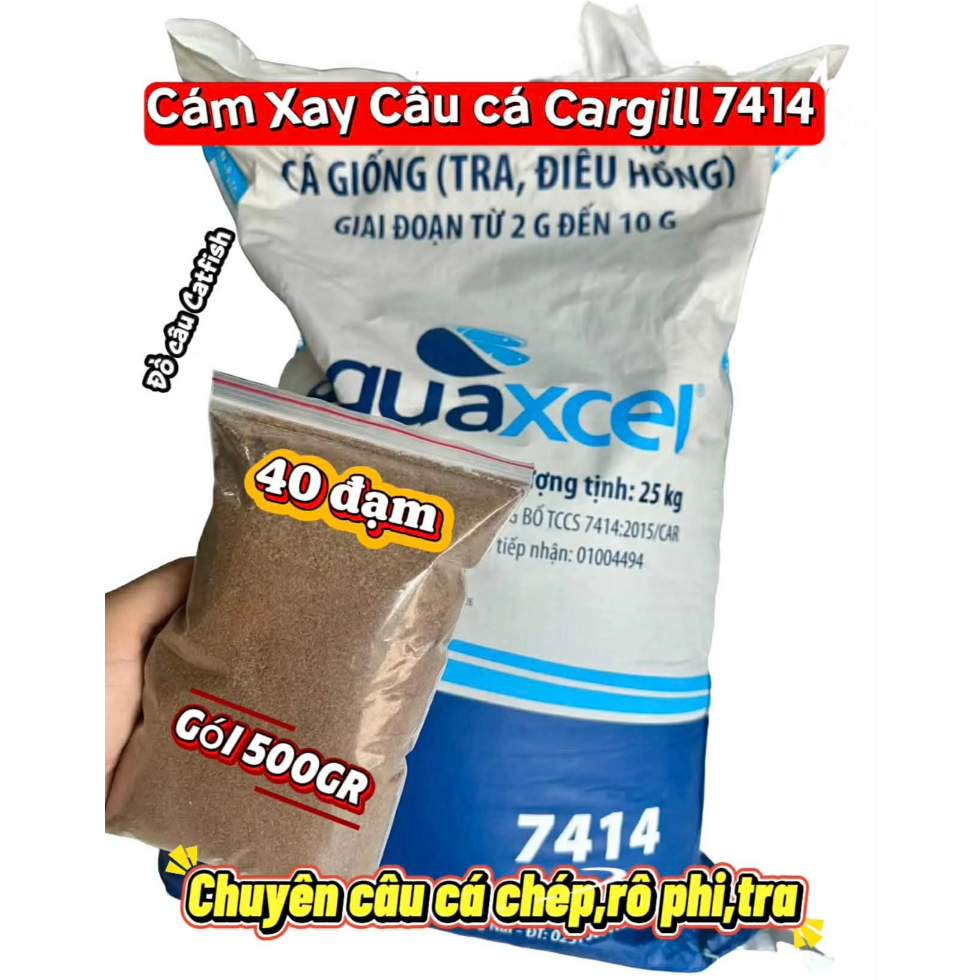 Cám Câu Cá Cargill 7414 40% Đạm-Câu tổng hợp chép,rô phi,tra- Cám cá 7114 cargill