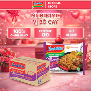 Mì Indomie vị Bò Cay, mì trộn cay nhẹ thơm vị bò đậm chất Indonesia 91g x thùng 40 gói