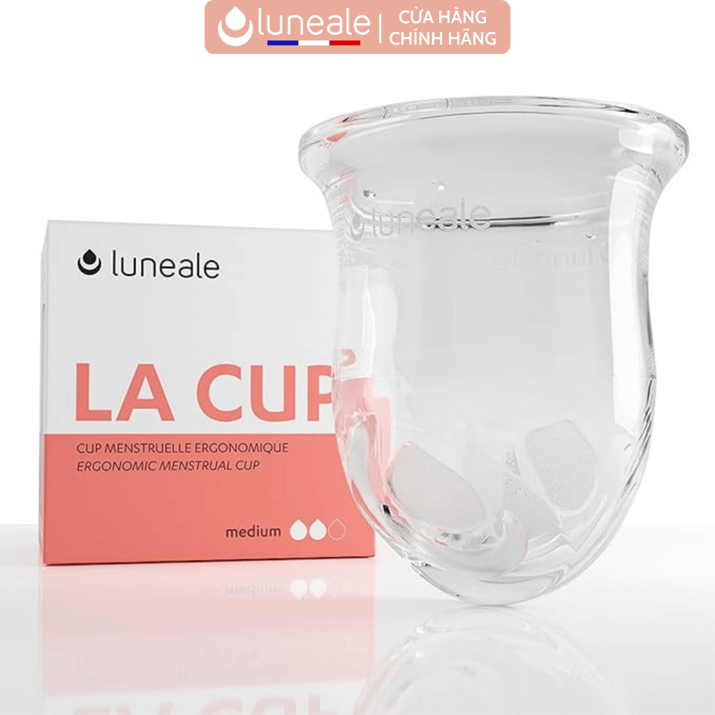 Cốc Nguyệt San Không Đuôi La Cup Luneale Size M Thay Thế Băng Vệ Sinh Tampon Nhập Khẩu Pháp