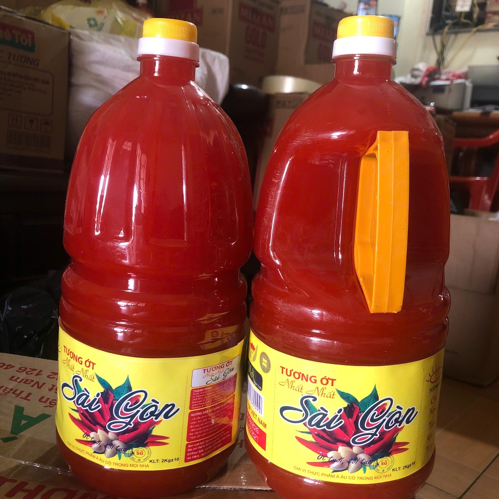 Nguyên Thùng 6 can tương ớt Sài Gòn 2kg