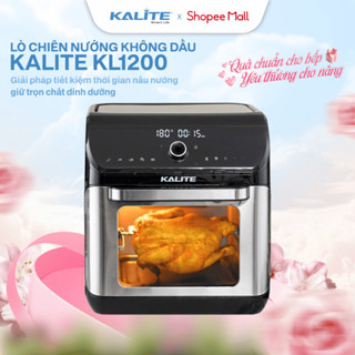 Nồi chiên không dầu Kalite KL1200 dung tích 12L, công suất 1800W,  nướng gà nguyên con, bảng điều khiển núm xoay