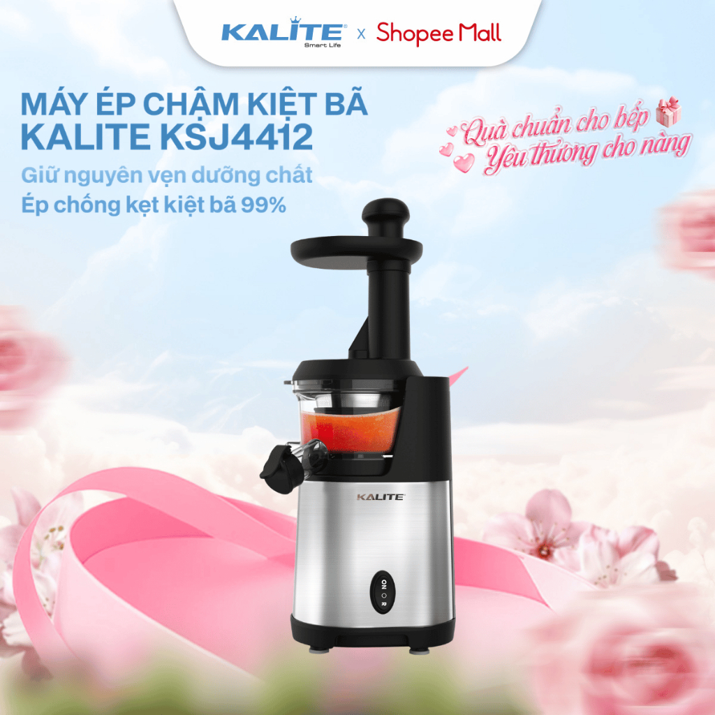 Máy ép chậm Kalite KSJ4412 công suất 200W, máy ép hoa quả kiệt bã cao cấp - bảo hành 12 tháng