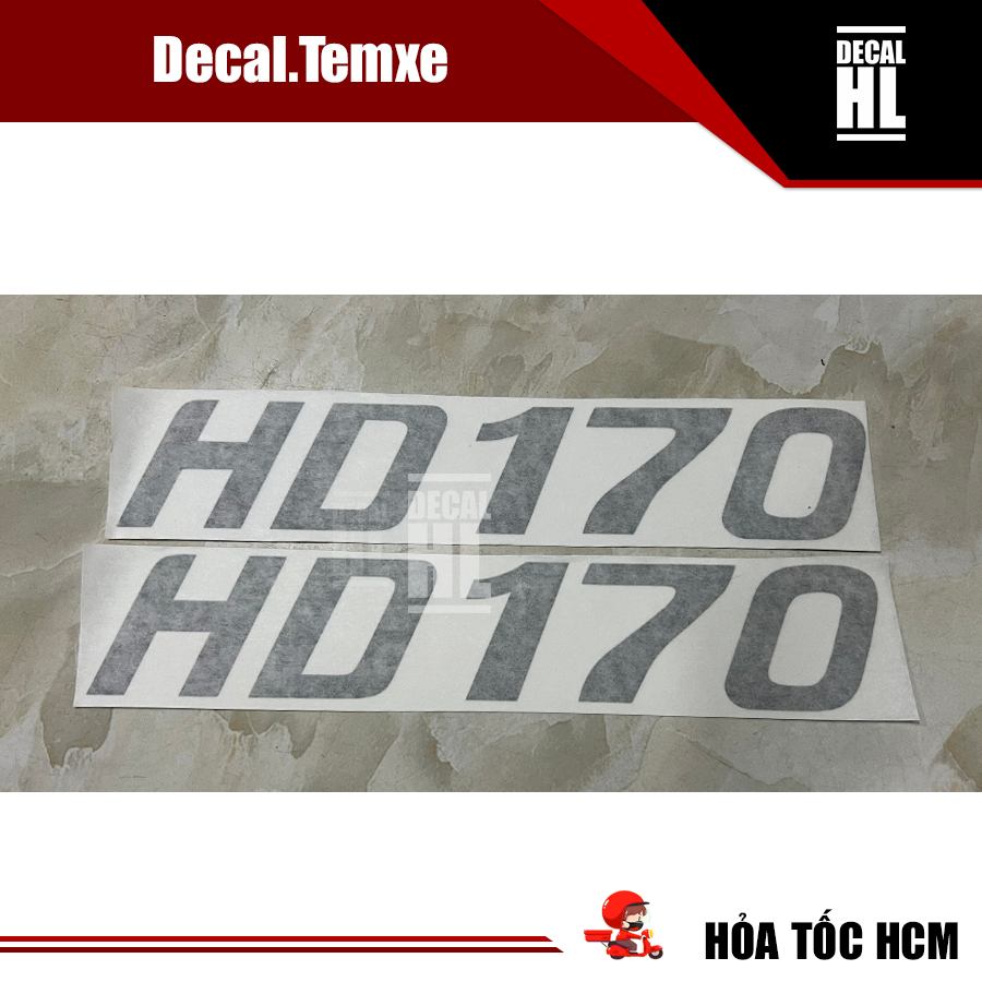 Tem chữ HD170 dán xe tải Hyundai. Tem dán xe tải Hyundai HD 170